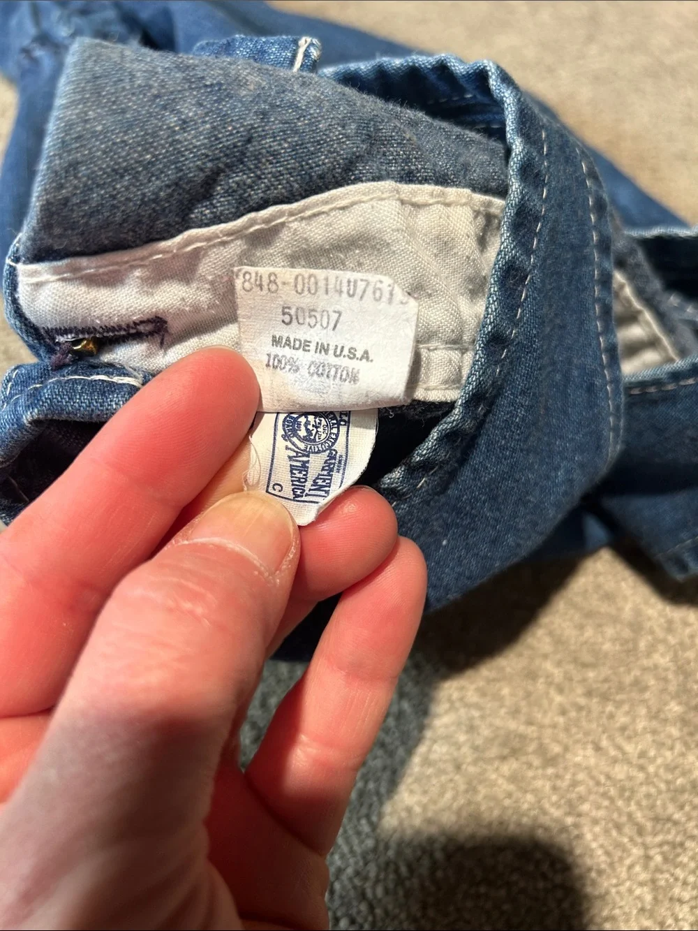 Vintage OshKosh B'gosh Dark Blue Denim Baby Overalls